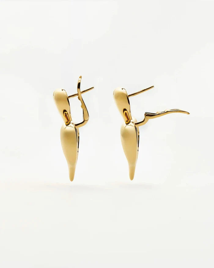 Molten Heart Statement Earrings | 18ct Gold Plated Earrings Missoma