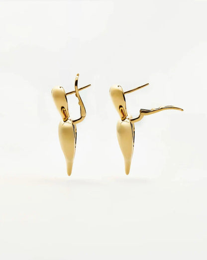 Molten Heart Statement Earrings | 18ct Gold Plated Earrings Missoma