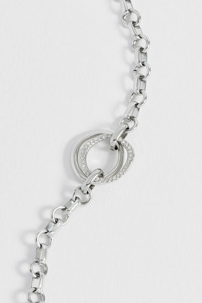Molten Ring Pave T-Bar Bracelet