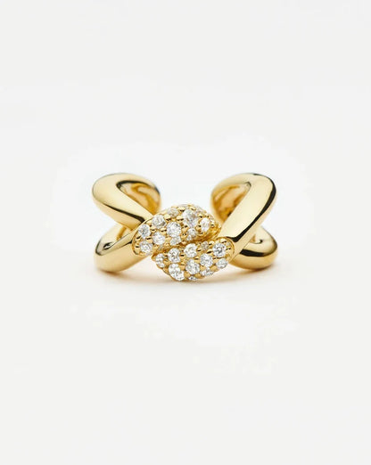 Molten Snow Ear Cuff | 18ct Gold Plated/Cubic Zirconia Earrings Missoma
