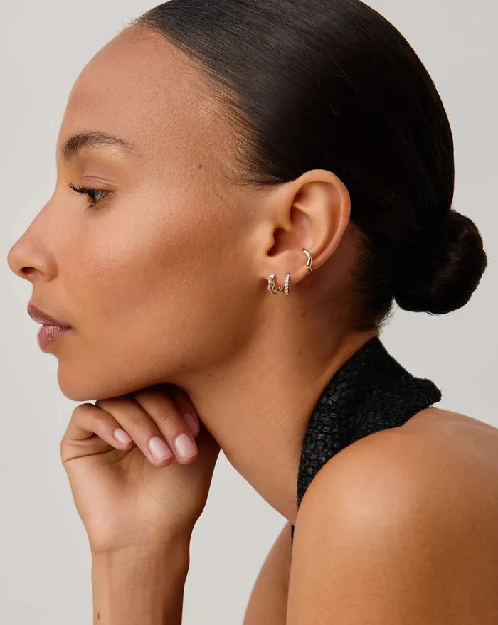 Molten Snow Fine Ear Cuff | 14ct Solid Gold Earrings Missoma