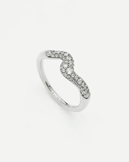 Molten Snow Stacking Ring | Sterling Silver/Cubic Zirconia Rings Missoma