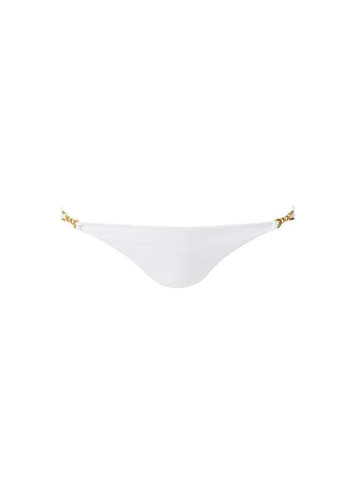 - Monza Triangle Chain Bikini Bottom White Apoella