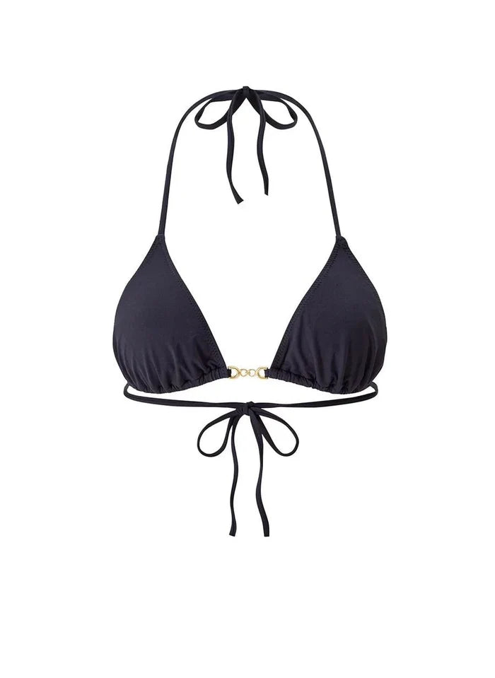 Bikini Melissa Odabash Monza Triangle Chain Bikini Top Black Apoella