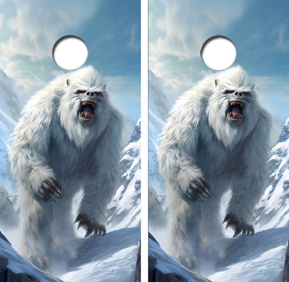 Mountain Yeti Cornhole Design