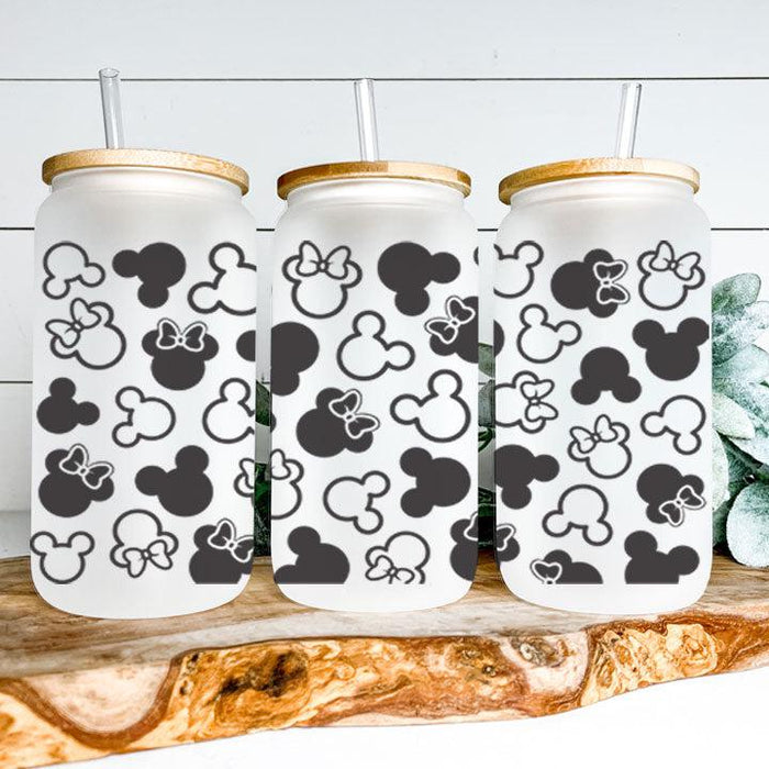 Mouse Ears Frosted Glass Tumbler Libby Soda Can