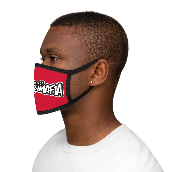 Nerdee's - Mixed-Fabric Face Mask - "Gamer Mafia" Logo (Design 01) - Red