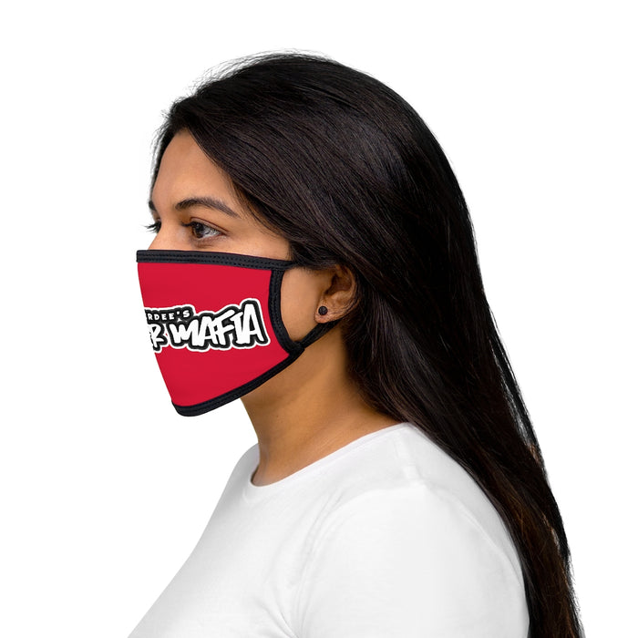 Nerdee's - Mixed-Fabric Face Mask - "Gamer Mafia" Logo (Design 01) - Red
