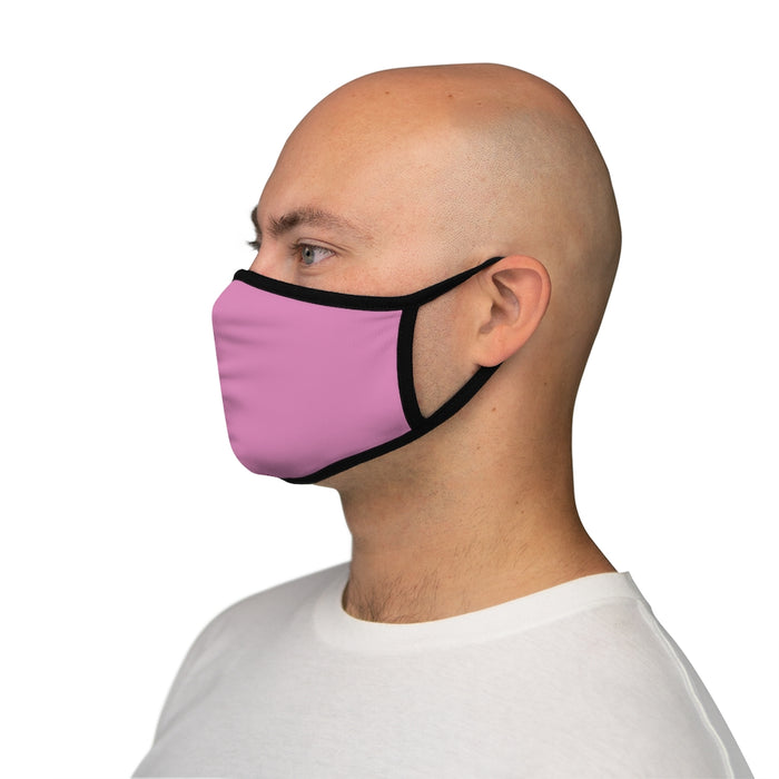 Nerdee's - The Nerd Bizz - Official Logo (White) - Fitted Polyester Face Mask - Pink