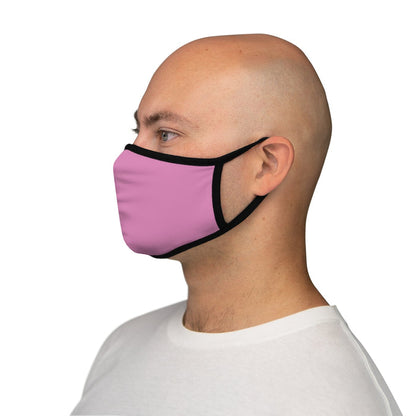 Nerdee's - The Nerd Bizz - Official Logo (White) - Fitted Polyester Face Mask - Pink