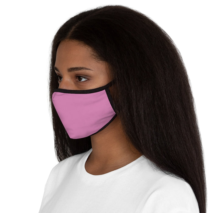 Nerdee's - The Nerd Bizz - Official Logo (White) - Fitted Polyester Face Mask - Pink