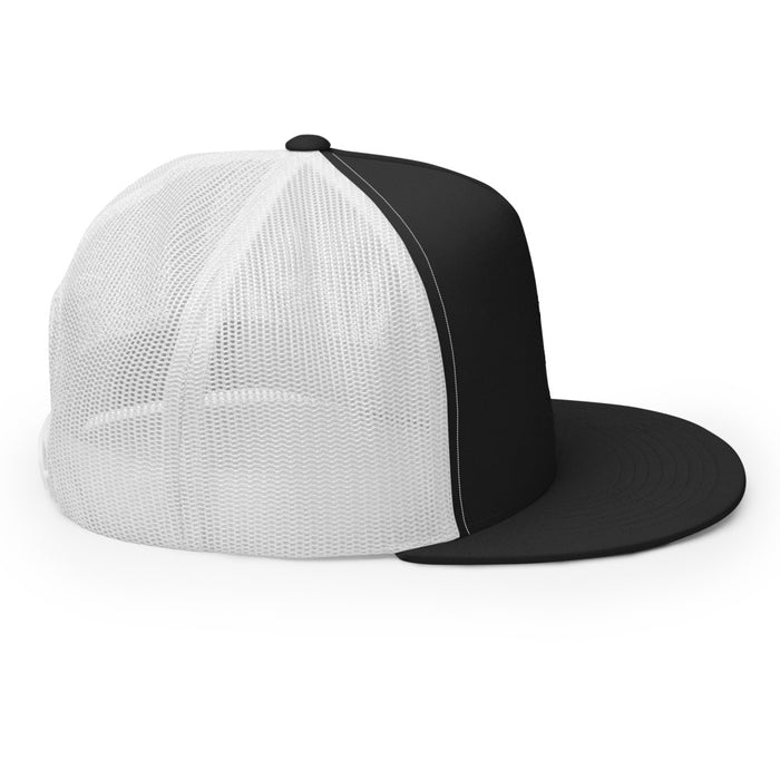 Nerdee's Official Logo (Black) - Flat Bill Trucker Cap