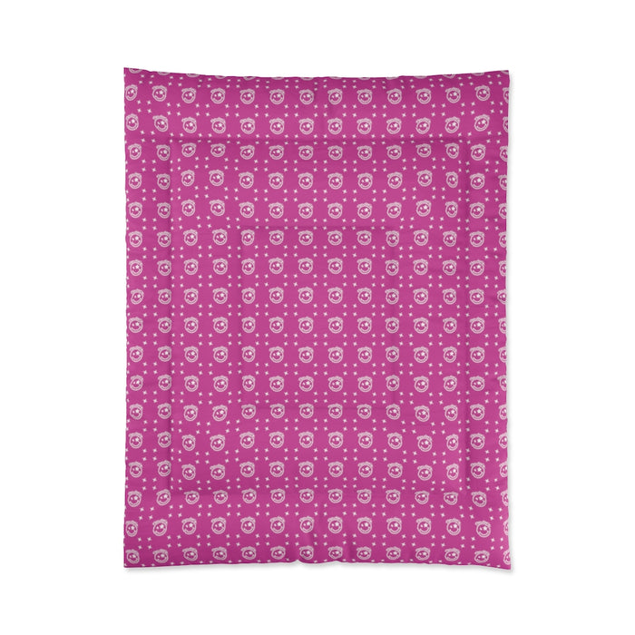 Nerdee's Official Logo Pattern (Design 01) Comforter - Hot Pink