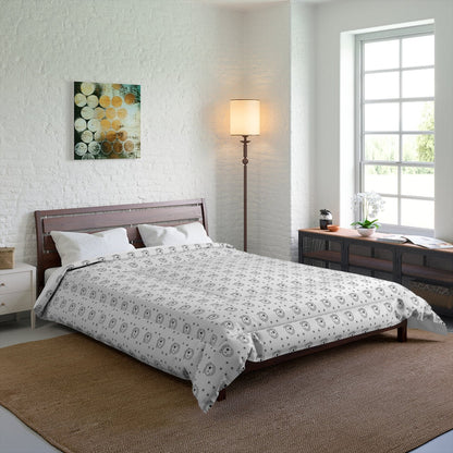 Nerdee's Official Logo Pattern (Design 01) Comforter - White