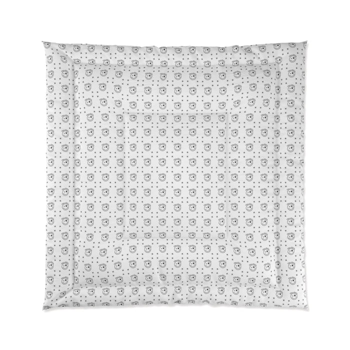 Nerdee's Official Logo Pattern (Design 01) Comforter - White