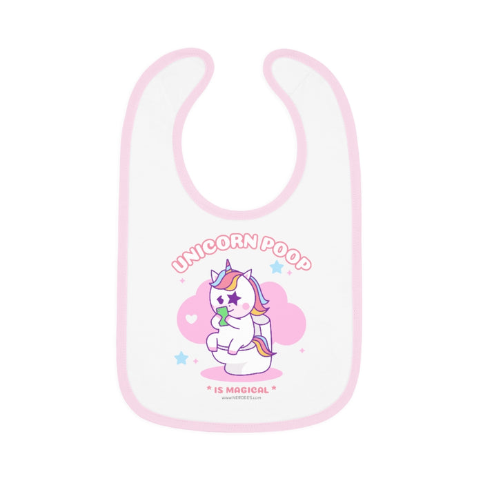 Nerdee's "Unicorn Poop" - Baby Contrast Trim Jersey Bib