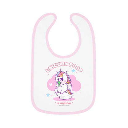 Nerdee's "Unicorn Poop" - Baby Contrast Trim Jersey Bib