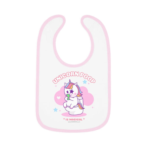 Nerdee's "Unicorn Poop" - Baby Contrast Trim Jersey Bib