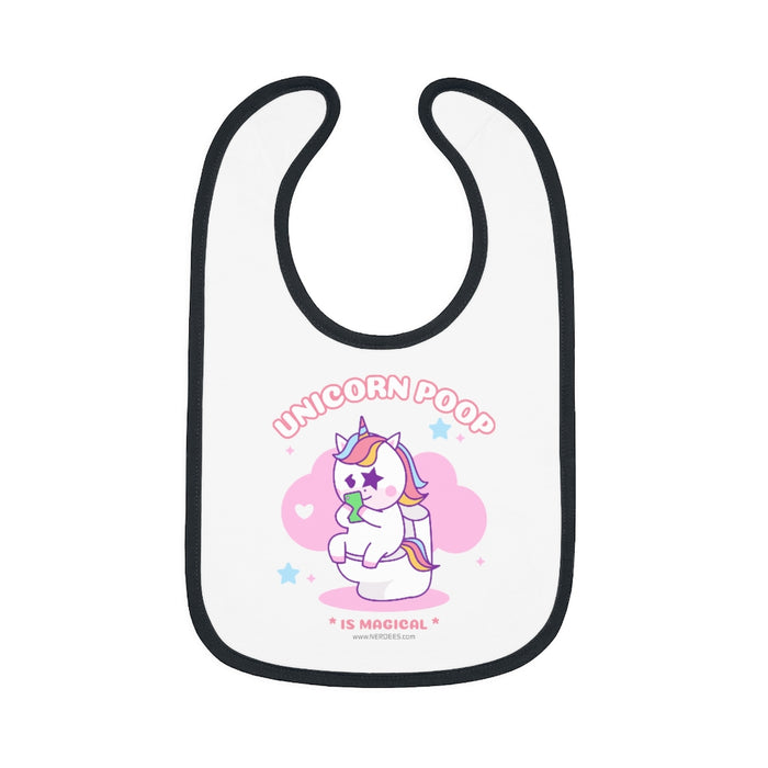 Nerdee's "Unicorn Poop" - Baby Contrast Trim Jersey Bib