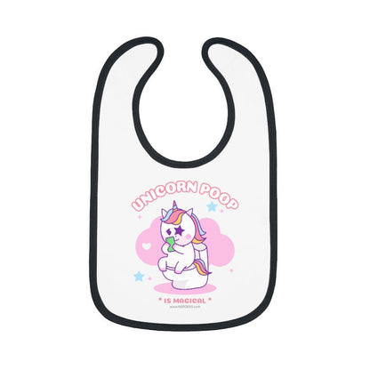 Nerdee's "Unicorn Poop" - Baby Contrast Trim Jersey Bib