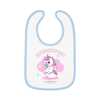 Nerdee's "Unicorn Poop" - Baby Contrast Trim Jersey Bib