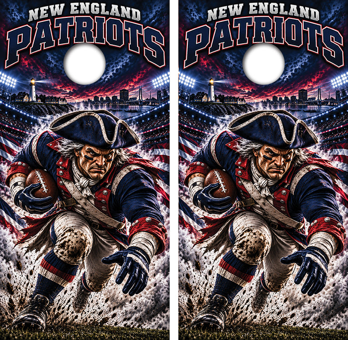 New England Patriots Football Inspired Cornhole Design