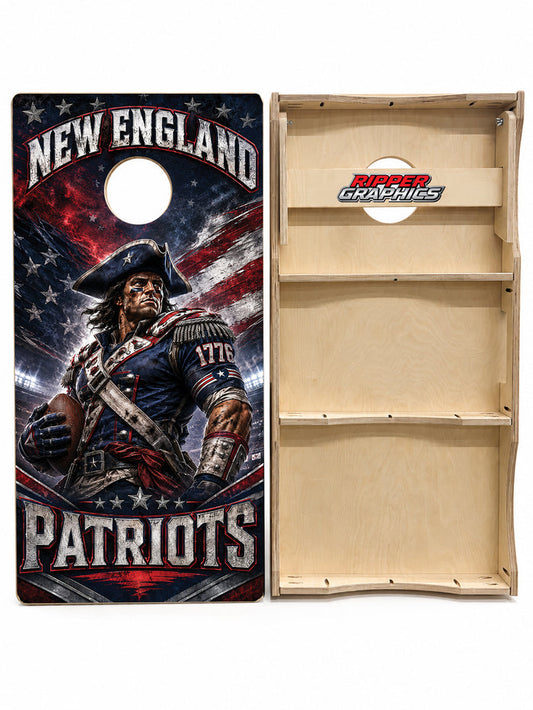 New England Patriots Inspired Cornhole Design