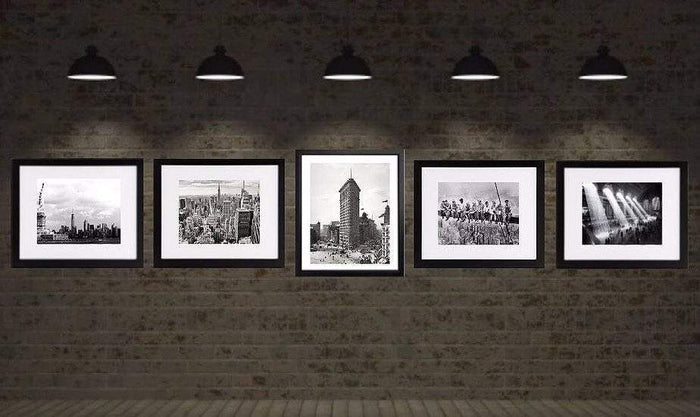 New York City framed wall art prints Set of 5 black and white art prints New York Skyline