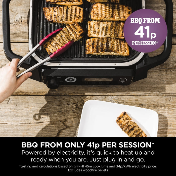 Ninja OG701UK Woodfire Electric BBQ Grill and Smoker - Open Box Clearance