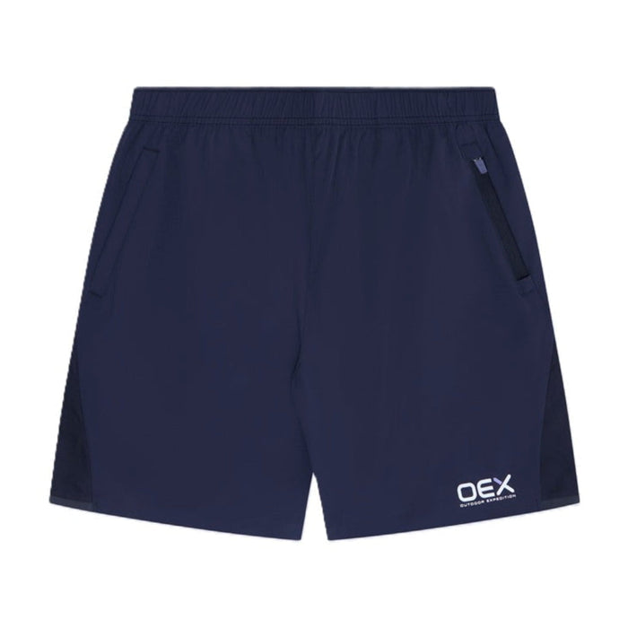 OEX Mens 3 Piece Co Ord Set navy shorts featuring breathable fabric and comfortable design.