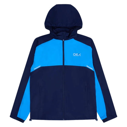 OEX Junior's 3-Piece Co-Ord Set Navy jacket featuring a navy and azure design.
