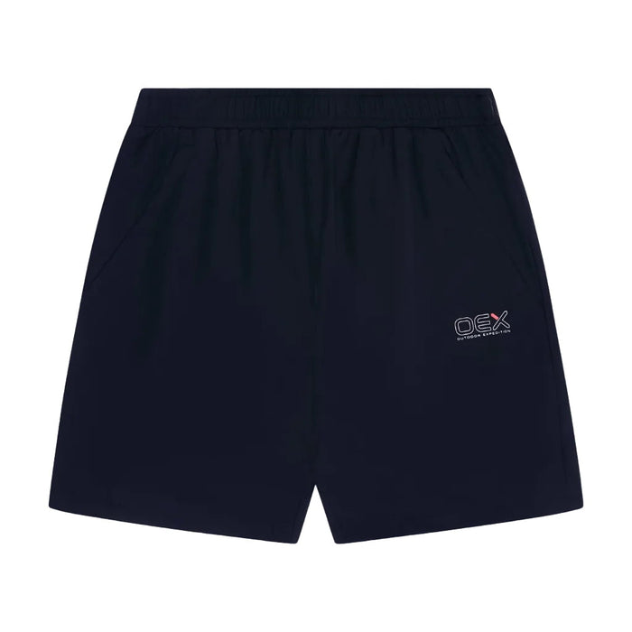 OEX Men's 3-Piece Co-Ord Set Black featuring comfortable shorts designed for athletic wear.