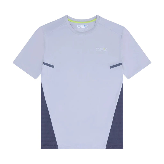 OEX Mens 3 Piece Co Ord Set Black/Taupe T-Shirt in light grey with dark accents for activewear comfort
