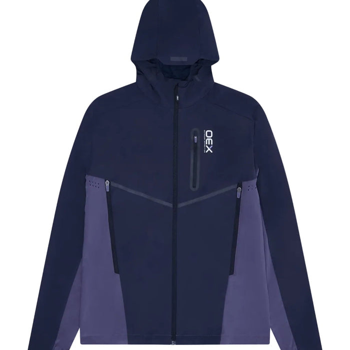 OEX Mens 3 Piece Co Ord Set Midnight/Lilac jacket featuring a fashionable design and lightweight fabric.