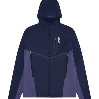 OEX Mens 3 Piece Co Ord Set Midnight/Lilac jacket featuring a fashionable design and lightweight fabric.