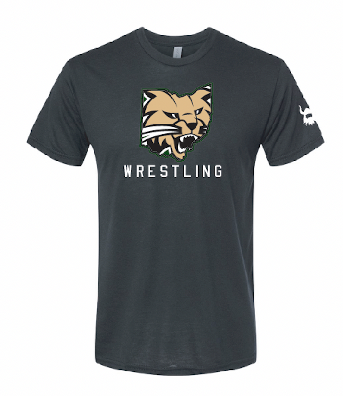 Ohio University Wrestling Solid Black Triblend Shirt