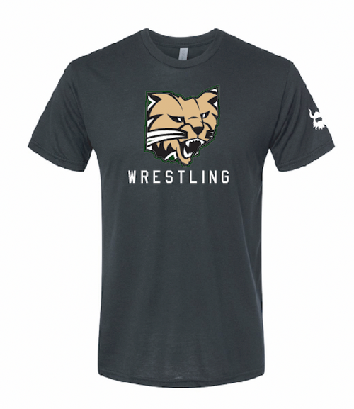Ohio University Wrestling Solid Black Triblend Shirt