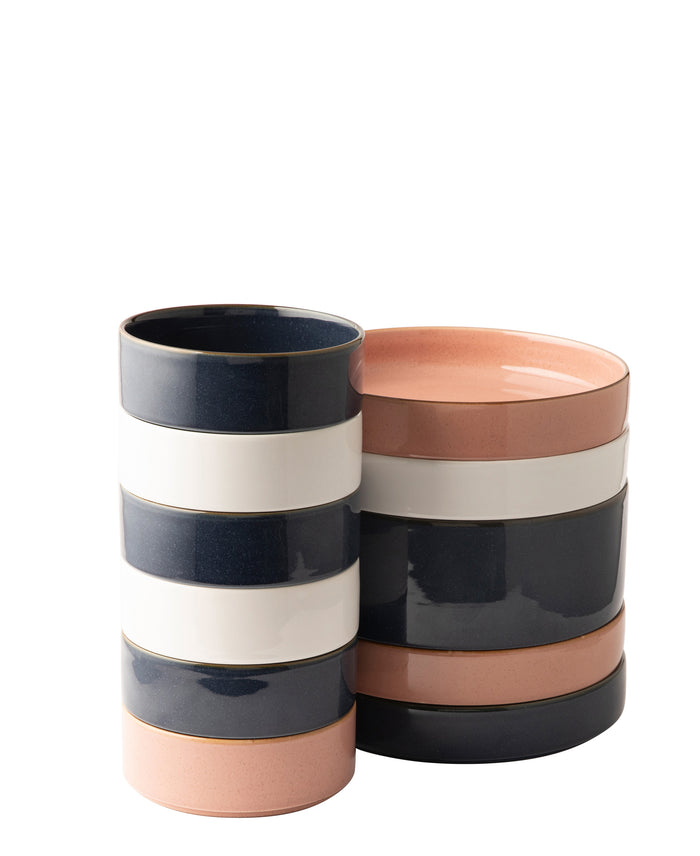 Omada Flat Stackable Cereal Bowl - Blue