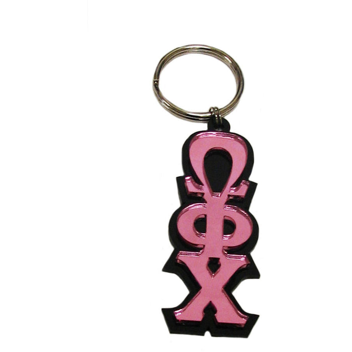 Omega Phi Chi Block Keychain