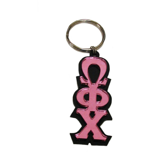 Omega Phi Chi Block Keychain