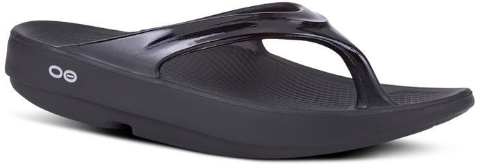 Oofos Women's OOlala Thong Footwear OOFOS Black 6