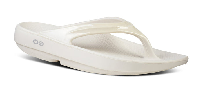 Oofos Women's OOlala Thong Footwear OOFOS Ivory 6
