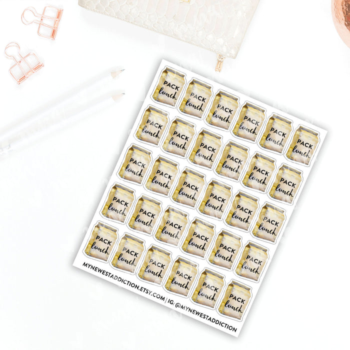 Pack Lunch Planner Stickers