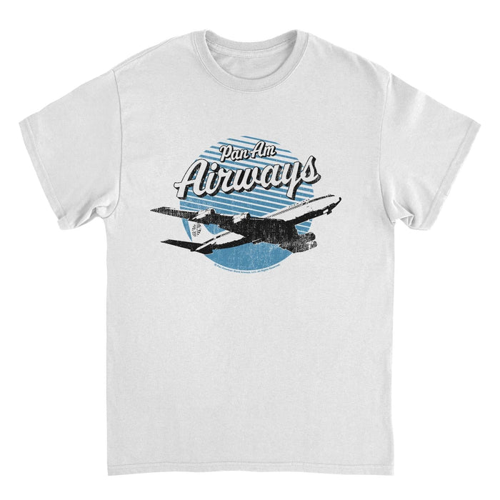 Pan Am Airways Retro Plane Take Off White T-Shirt