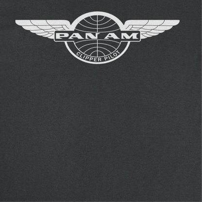 Pan Am Clipper Pilot White Black T-Shirt