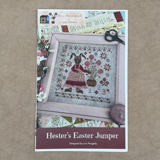 Pansy Patch Quilts and Stitchery - Hester's Easter Jumper - Cross Stitch Chart and/or Roxy Floss Co Threads