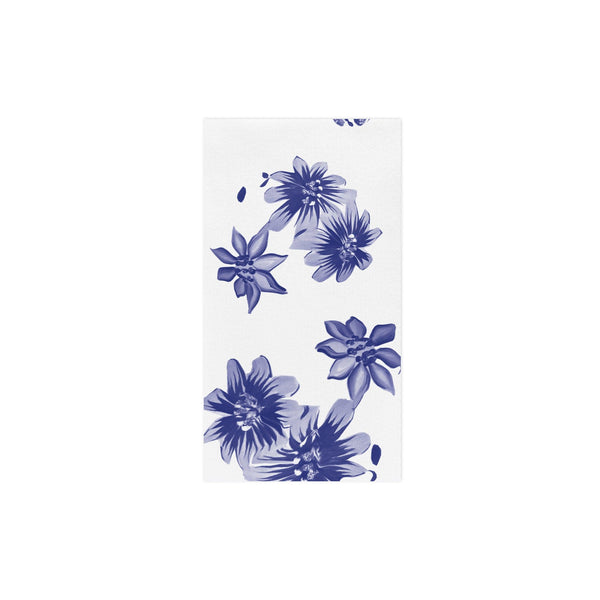 Blue and white floral Papersoft napkins by Vietri, pack of 20 guest towels, soft paper good for events and dining.