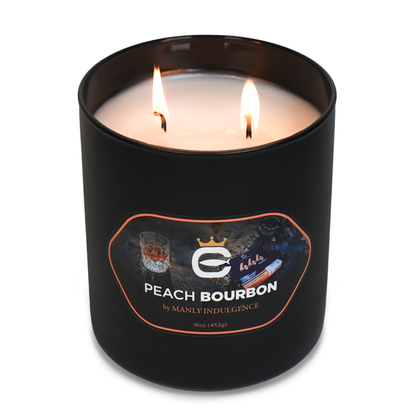 Peach & Bourbon, 16oz, Two Wick Candle
