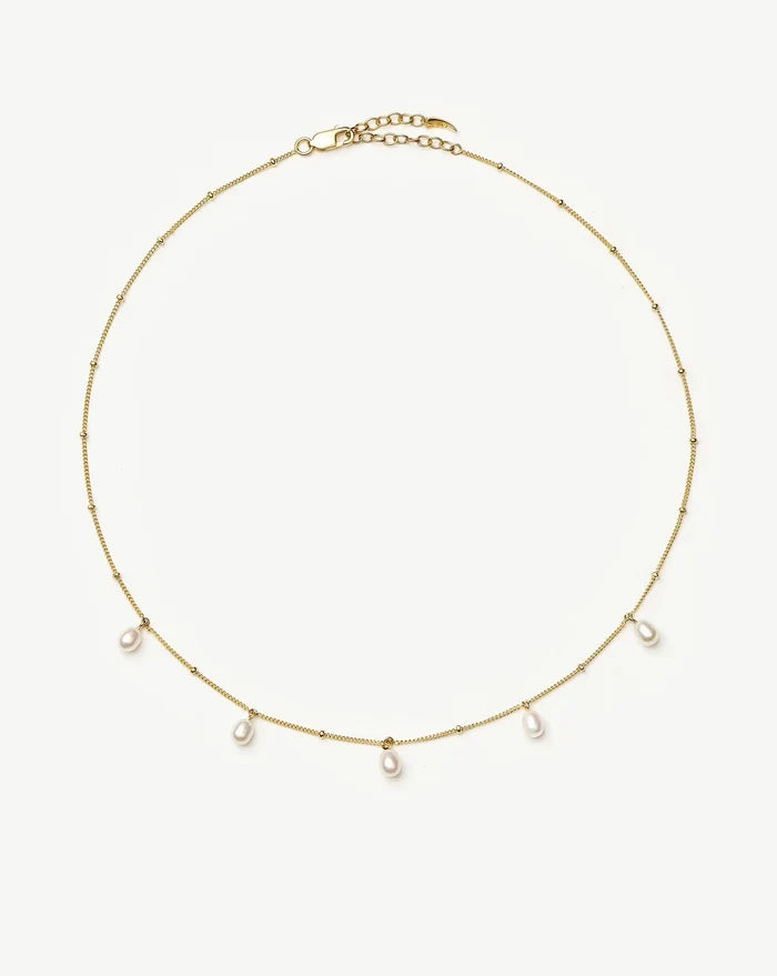 Pearl Baya Baroque Chain Choker | 18ct Gold Vermeil/Pearl Necklaces Missoma