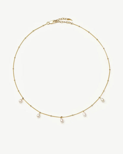 Pearl Baya Baroque Chain Choker | 18ct Gold Vermeil/Pearl Necklaces Missoma